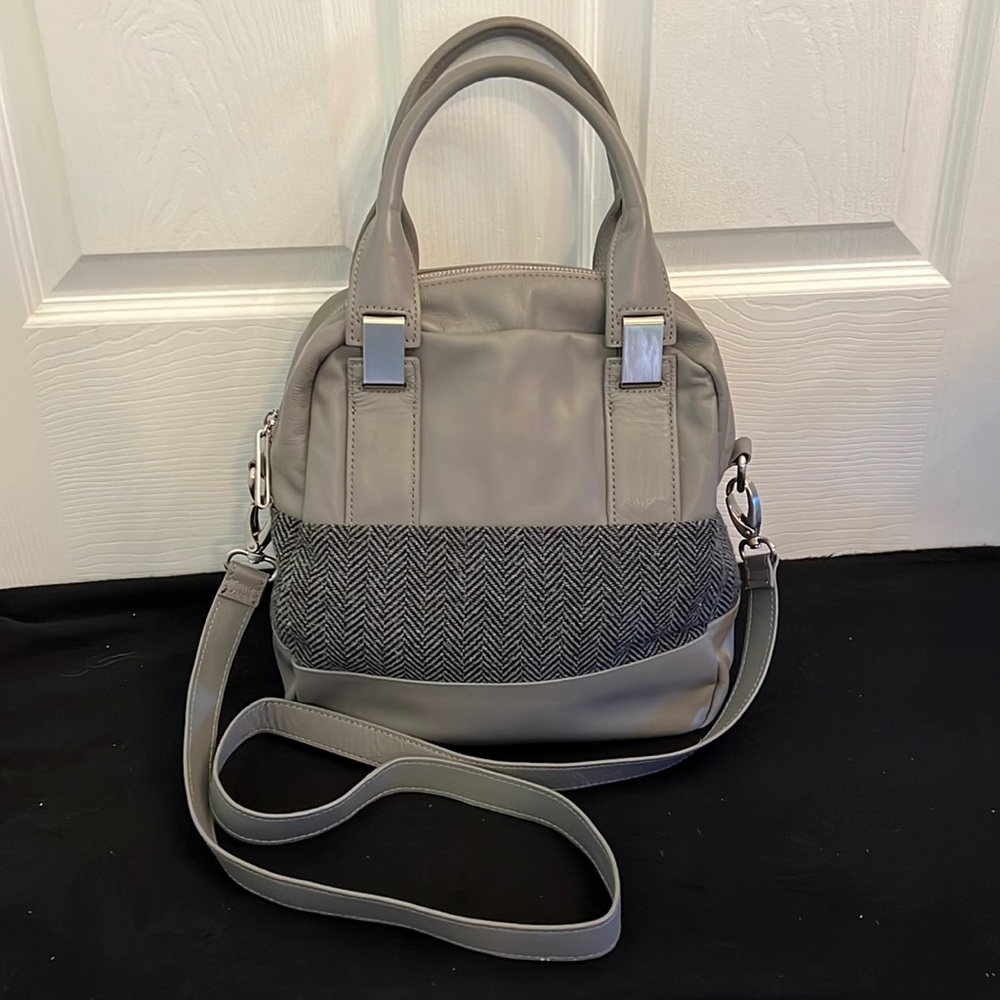 Walter by Walter Baker Bag Gray Leather Shoulder Bag with Removable Strap
